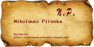 Nikolausz Piroska névjegykártya